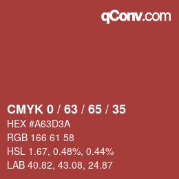 Color code: CMYK 0 / 63 / 65 / 35 | qconv.com