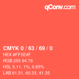 Color code: CMYK 0 / 63 / 69 / 0 | qconv.com