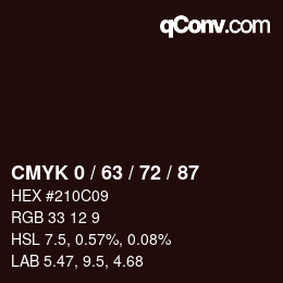 Color code: CMYK 0 / 63 / 72 / 87 | qconv.com