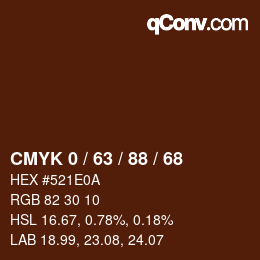 Color code: CMYK 0 / 63 / 88 / 68 | qconv.com