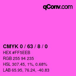 颜色代码: CMYK 0 / 63 / 8 / 0 | qconv.com