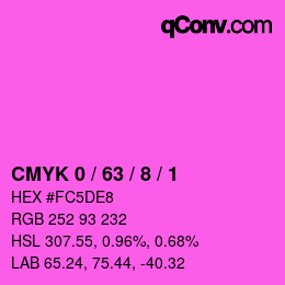 カラーコード: CMYK 0 / 63 / 8 / 1 | qconv.com