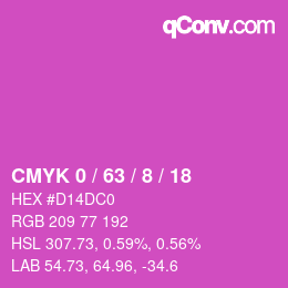 Color code: CMYK 0 / 63 / 8 / 18 | qconv.com