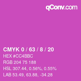 Color code: CMYK 0 / 63 / 8 / 20 | qconv.com