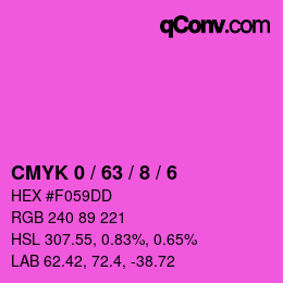 Color code: CMYK 0 / 63 / 8 / 6 | qconv.com