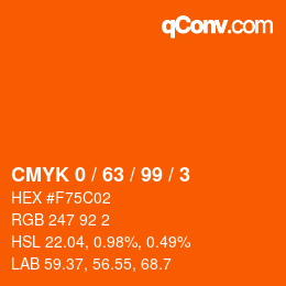 Color code: CMYK 0 / 63 / 99 / 3 | qconv.com