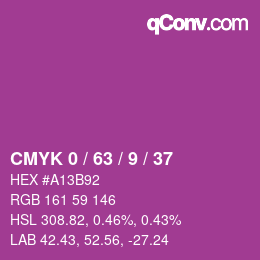 Color code: CMYK 0 / 63 / 9 / 37 | qconv.com