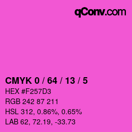 Color code: CMYK 0 / 64 / 13 / 5 | qconv.com