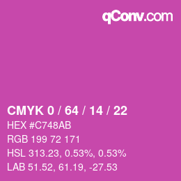 Color code: CMYK 0 / 64 / 14 / 22 | qconv.com