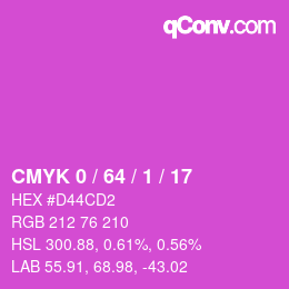 颜色代码: CMYK 0 / 64 / 1 / 17 | qconv.com