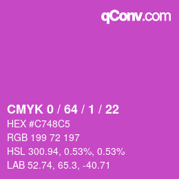 Color code: CMYK 0 / 64 / 1 / 22 | qconv.com