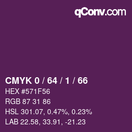 Color code: CMYK 0 / 64 / 1 / 66 | qconv.com