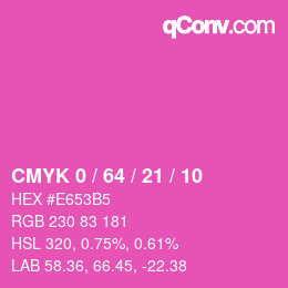 Color code: CMYK 0 / 64 / 21 / 10 | qconv.com