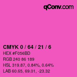 Color code: CMYK 0 / 64 / 21 / 6 | qconv.com