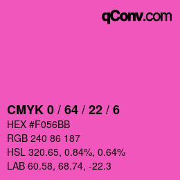 Color code: CMYK 0 / 64 / 22 / 6 | qconv.com