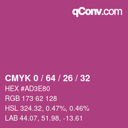 Color code: CMYK 0 / 64 / 26 / 32 | qconv.com