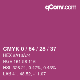 Color code: CMYK 0 / 64 / 28 / 37 | qconv.com