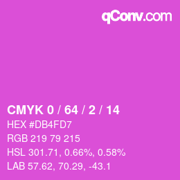 颜色代码: CMYK 0 / 64 / 2 / 14 | qconv.com