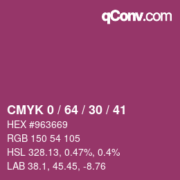 颜色代码: CMYK 0 / 64 / 30 / 41 | qconv.com