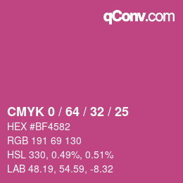 Color code: CMYK 0 / 64 / 32 / 25 | qconv.com