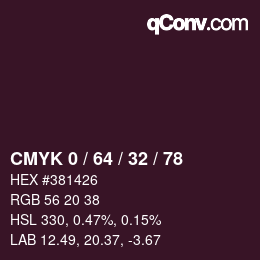 Color code: CMYK 0 / 64 / 32 / 78 | qconv.com