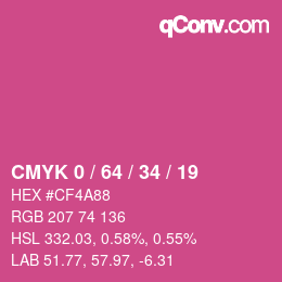 Color code: CMYK 0 / 64 / 34 / 19 | qconv.com