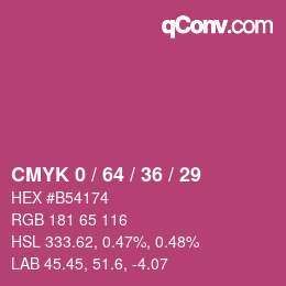 Color code: CMYK 0 / 64 / 36 / 29 | qconv.com
