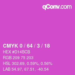 Color code: CMYK 0 / 64 / 3 / 18 | qconv.com