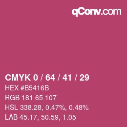 Color code: CMYK 0 / 64 / 41 / 29 | qconv.com