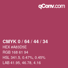Color code: CMYK 0 / 64 / 44 / 34 | qconv.com