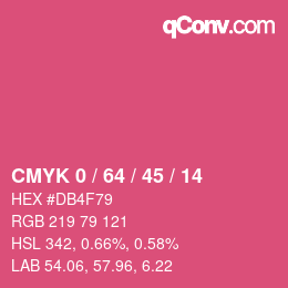 Color code: CMYK 0 / 64 / 45 / 14 | qconv.com