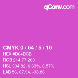 Color code: CMYK 0 / 64 / 5 / 16 | qconv.com
