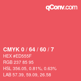 Color code: CMYK 0 / 64 / 60 / 7 | qconv.com
