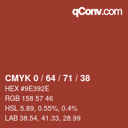 Color code: CMYK 0 / 64 / 71 / 38 | qconv.com