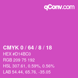Color code: CMYK 0 / 64 / 8 / 18 | qconv.com
