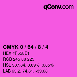 Color code: CMYK 0 / 64 / 8 / 4 | qconv.com