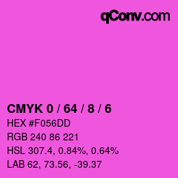 Color code: CMYK 0 / 64 / 8 / 6 | qconv.com
