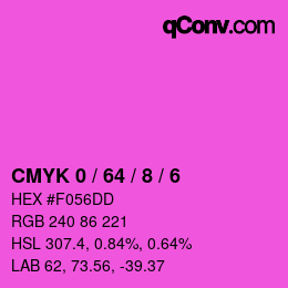 Color code: CMYK 0 / 64 / 8 / 6 | qconv.com