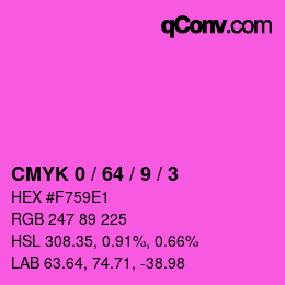 Color code: CMYK 0 / 64 / 9 / 3 | qconv.com