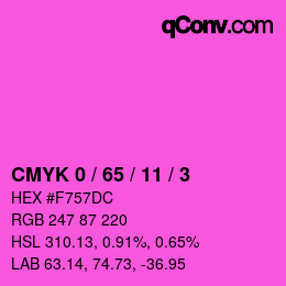 Color code: CMYK 0 / 65 / 11 / 3 | qconv.com