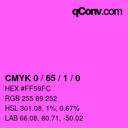 Color code: CMYK 0 / 65 / 1 / 0 | qconv.com