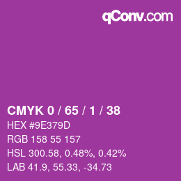 Color code: CMYK 0 / 65 / 1 / 38 | qconv.com
