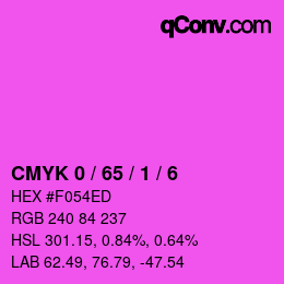 颜色代码: CMYK 0 / 65 / 1 / 6 | qconv.com