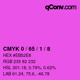 颜色代码: CMYK 0 / 65 / 1 / 8 | qconv.com