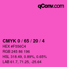 Color code: CMYK 0 / 65 / 20 / 4 | qconv.com