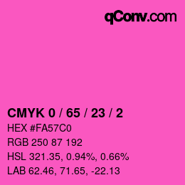 Color code: CMYK 0 / 65 / 23 / 2 | qconv.com