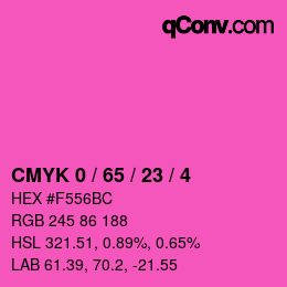 カラーコード: CMYK 0 / 65 / 23 / 4 | qconv.com