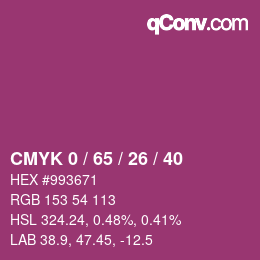 Color code: CMYK 0 / 65 / 26 / 40 | qconv.com