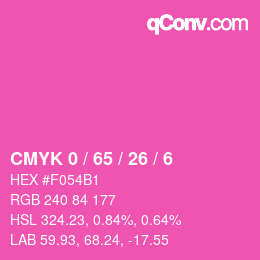 Color code: CMYK 0 / 65 / 26 / 6 | qconv.com