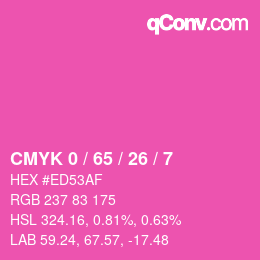 Color code: CMYK 0 / 65 / 26 / 7 | qconv.com